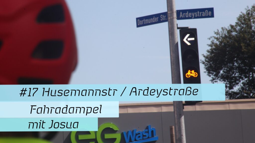 Josua kennt die Fahrradampel an der Husemannstraße/Ardeystraße.